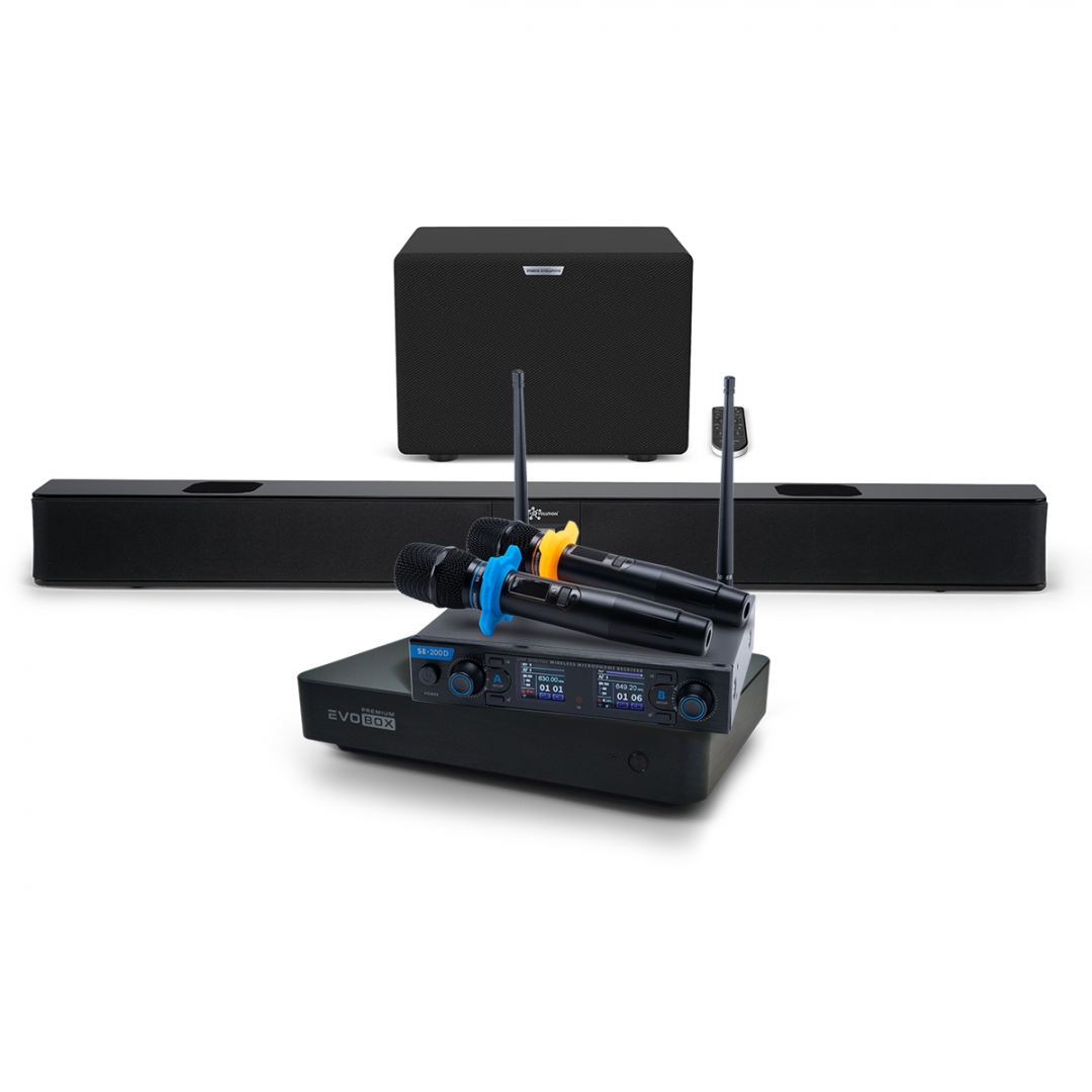 Hi-End караоке-система EVOBOX Premium + EvoSoundBar (саундбар с караоке) в Котельниках
