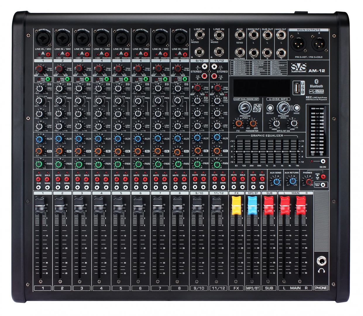 SVS Audiotechnik mixers AM-12 Микшерный пульт аналоговый, 12-канальный в Котельниках