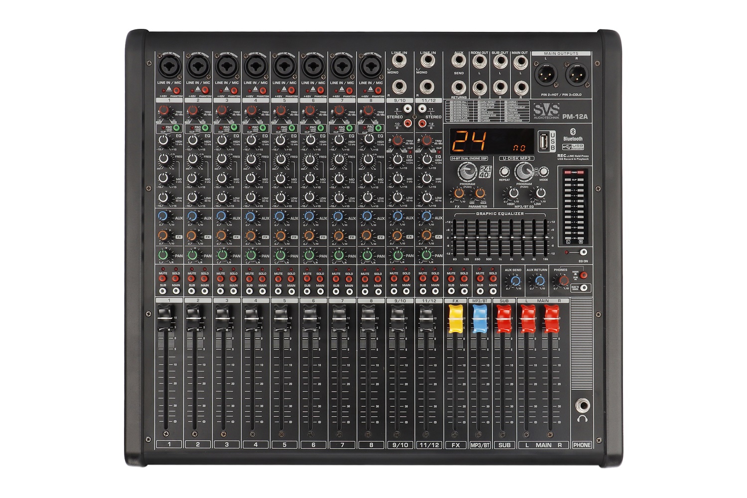 SVS Audiotechnik mixers PM-12A Активный аналоговый микшерный пульт, 12-канальный в Котельниках